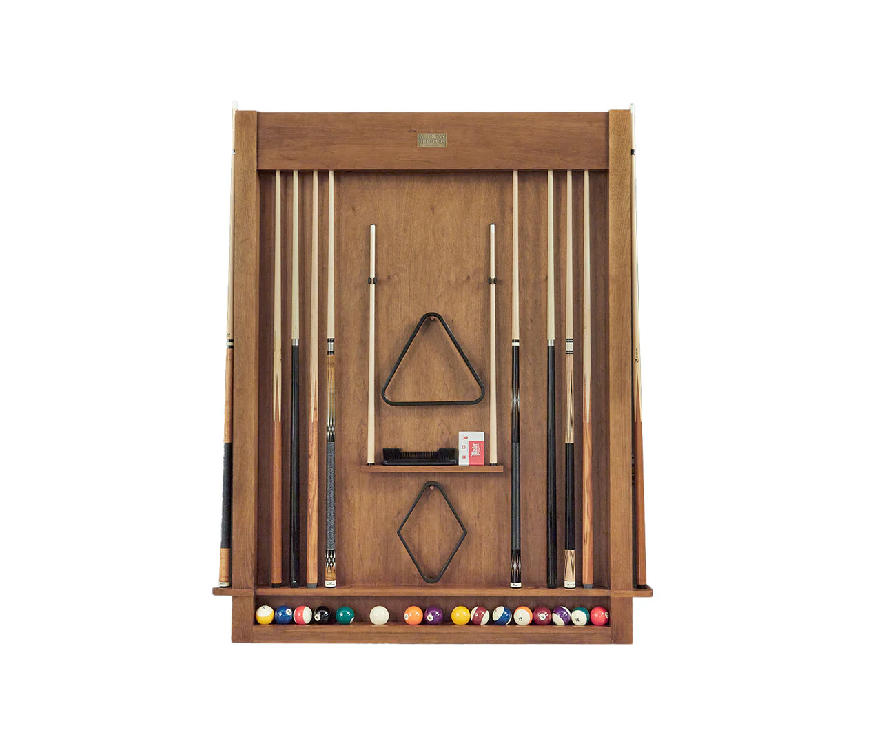 Alta Cue Rack Wall Mount 12 Cues - Brushed Walnut