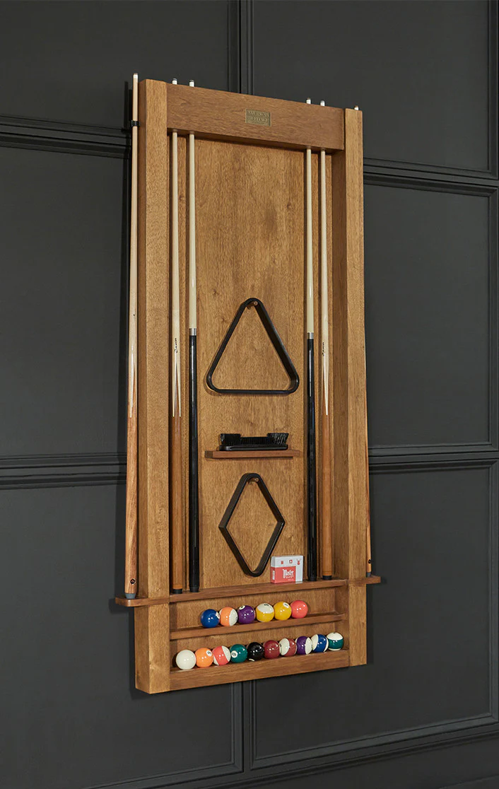 Alta Cue Rack Wall Mount 6 Cues - Brushed Walnut - Image 4