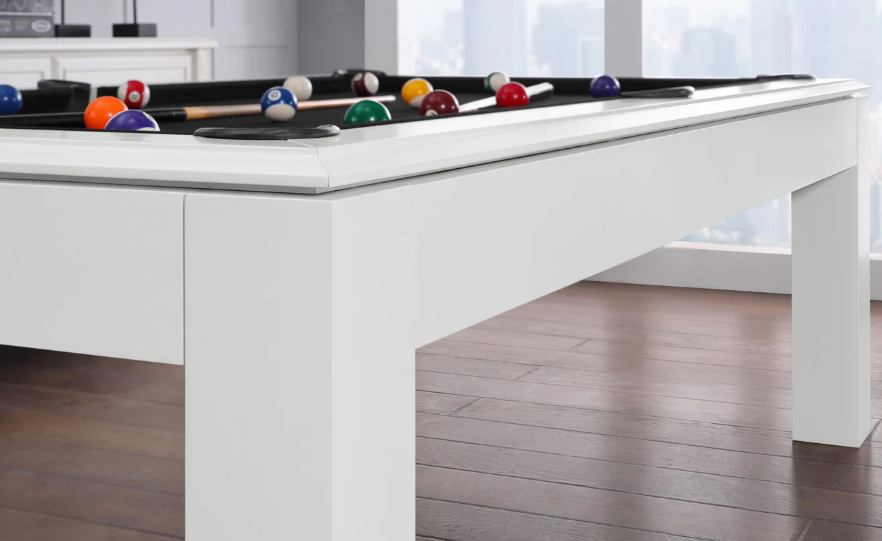 Aragon 7 Foot Pool Table with Dining Top White - Image 3