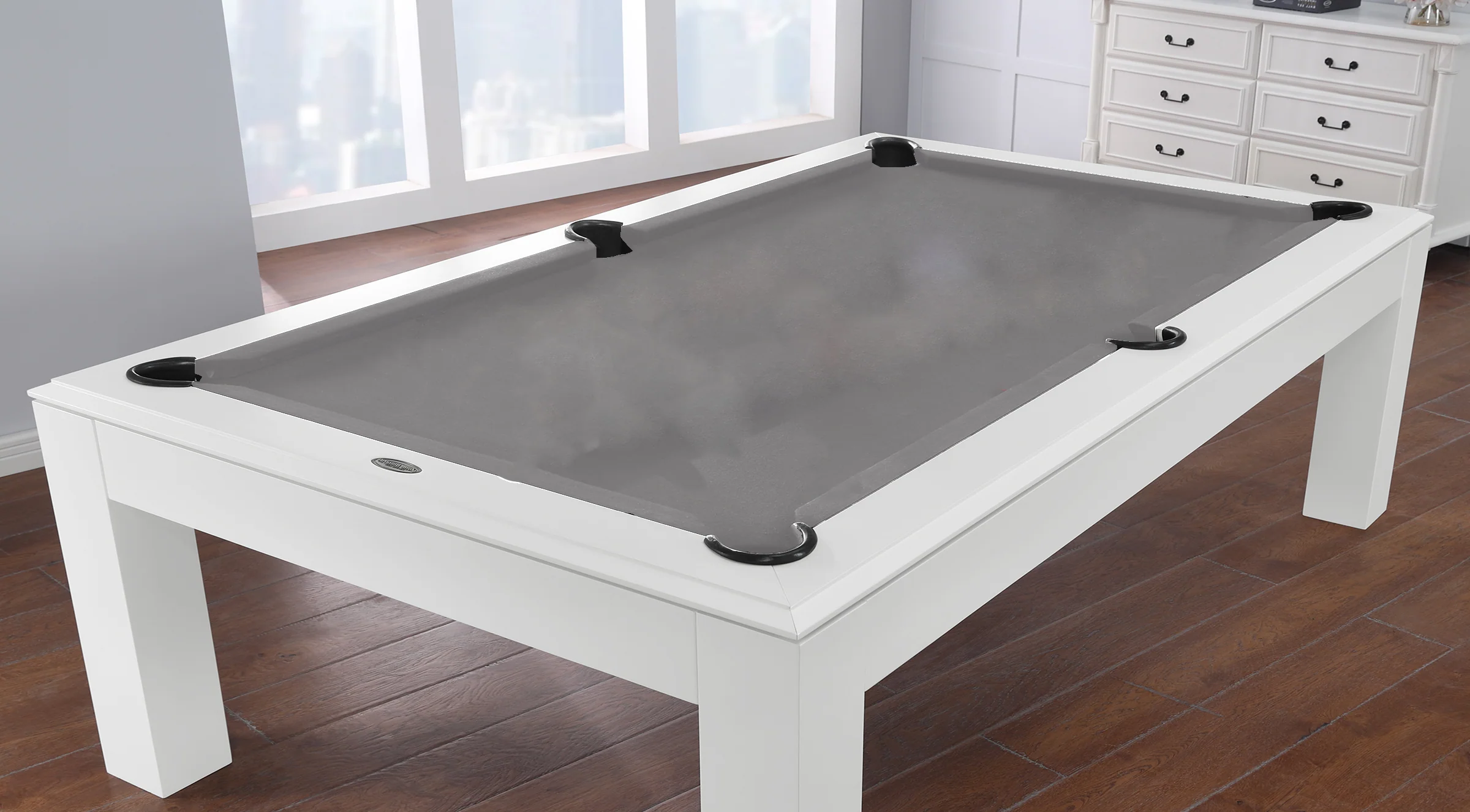 Aragon 7 Foot Pool Table with Dining Top White - Image 8