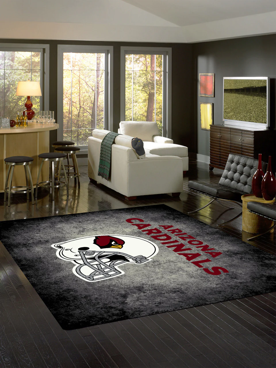 Arizona Cardinals Rug Distressed - Image 3