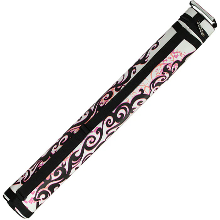 Athena 2x2 Hard Cue Case - White and Pink Heartburn - Image 3