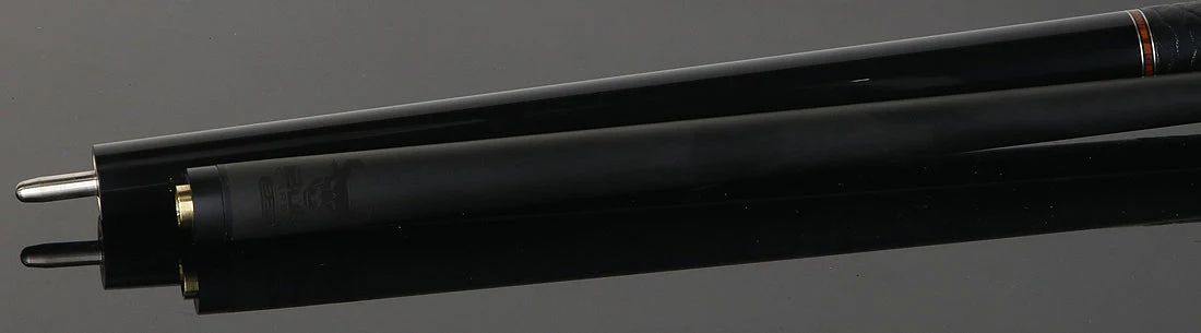 Bull Carbon Black with Cocobolo Inlays Play Cue with Textured Leather Wrap - Image 4