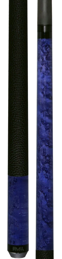 Bull Carbon Purple-Stained Birdseye Maple Play Cue with Textured Leather Wrap - Image 5