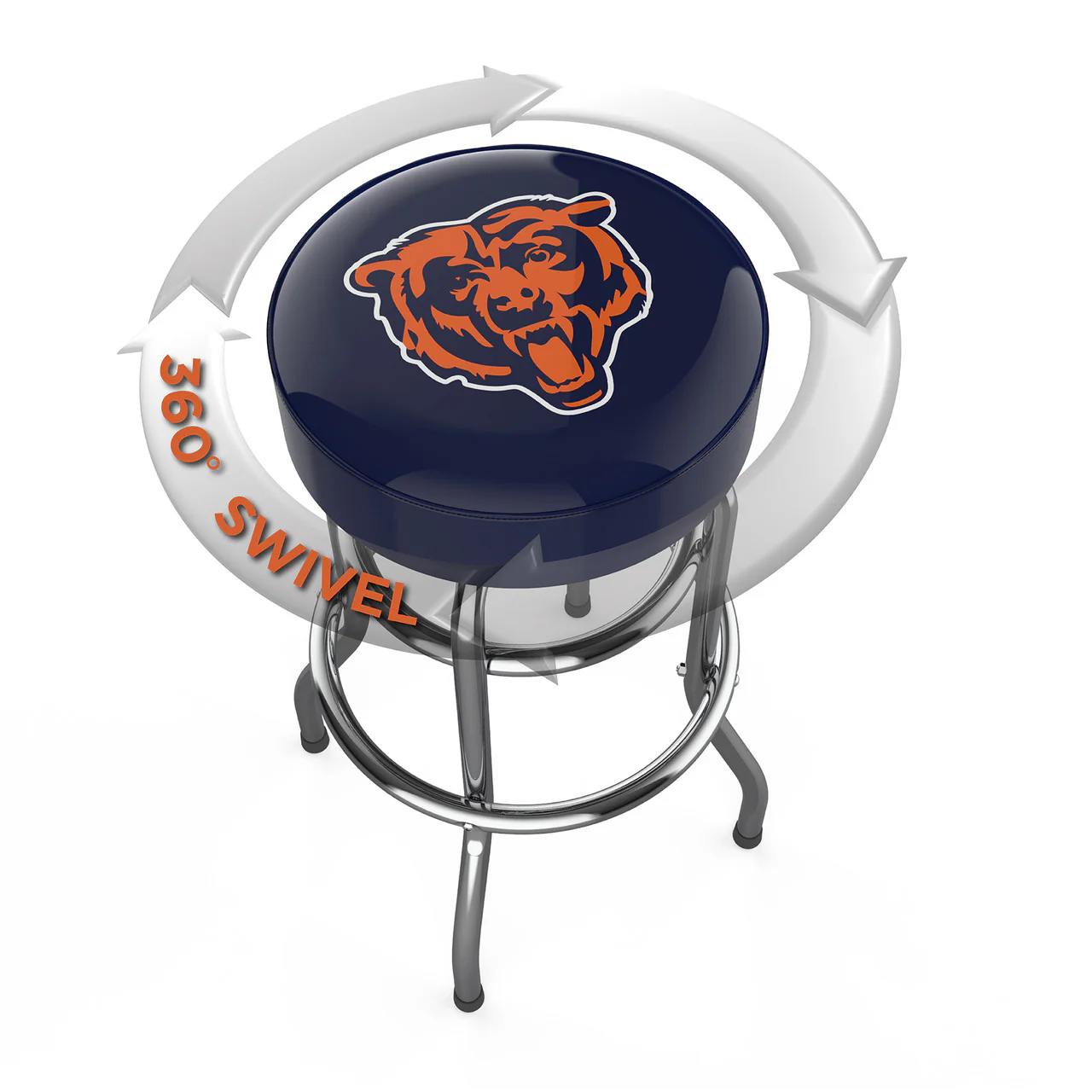 Chicago Bears Bar Stool Chrome - Image 4