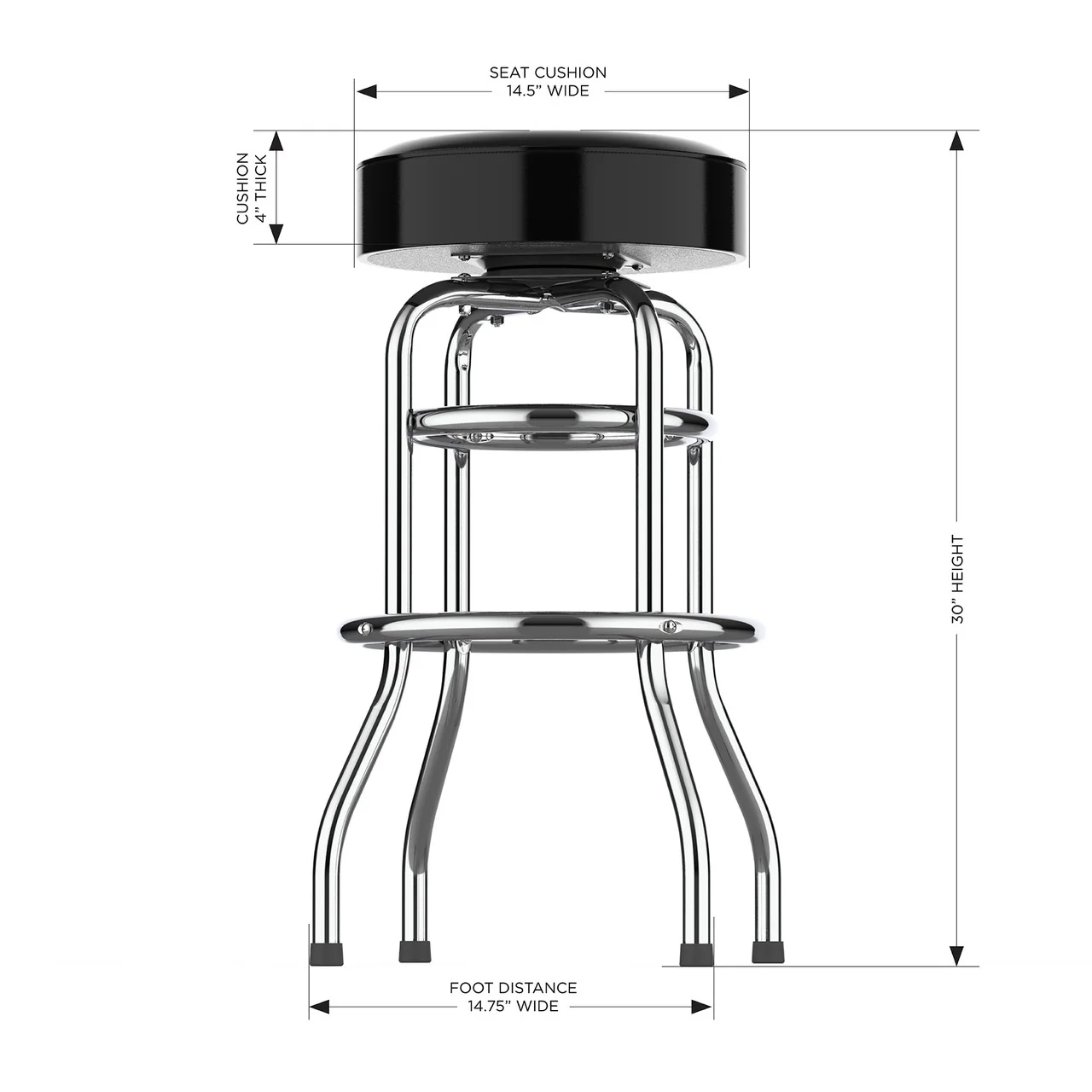 Cincinnati Bengals Bar Stool Chrome - Image 4