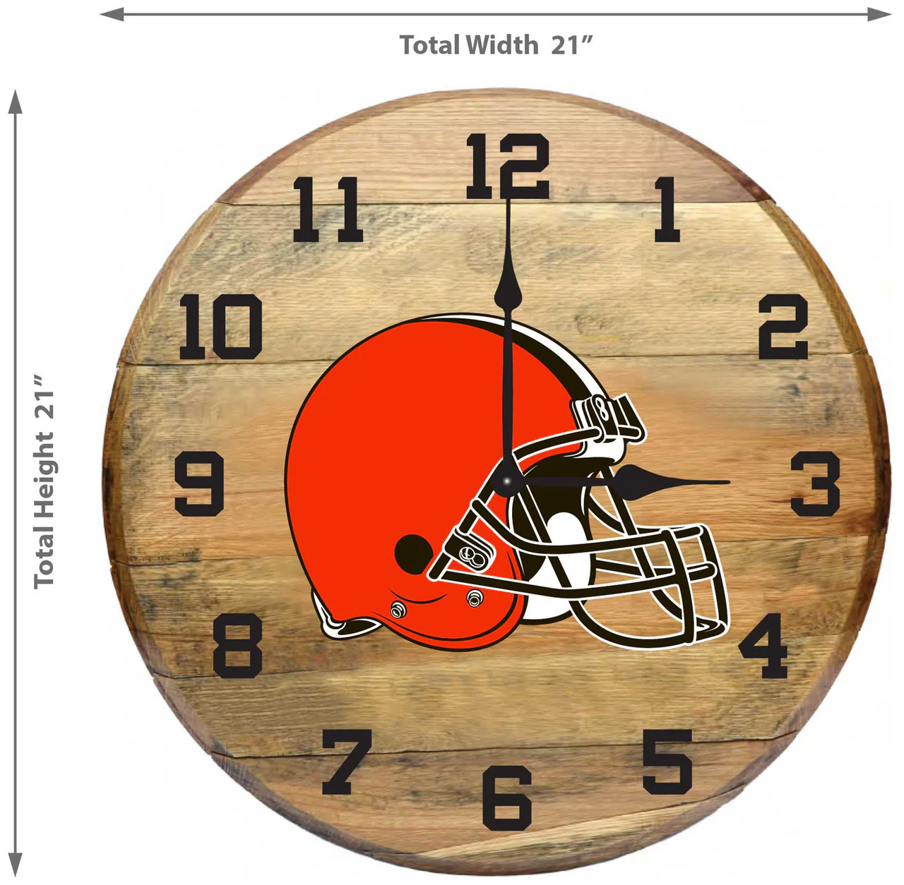 Cleveland Browns Oak Barrel Clock - Image 2