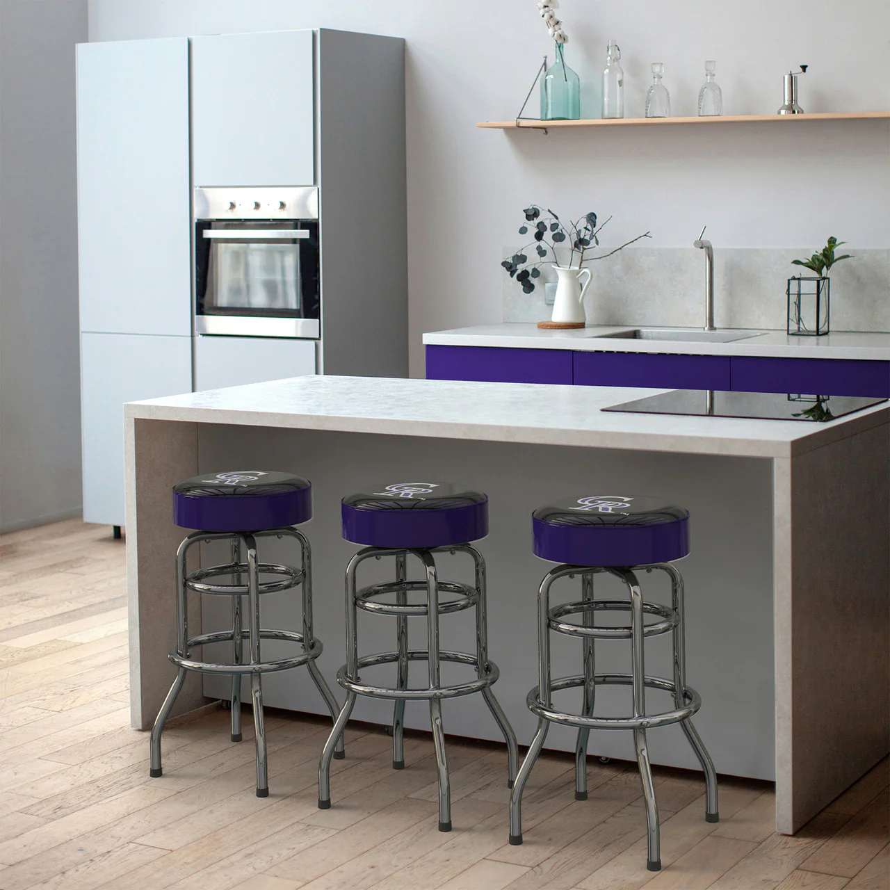 Colorado Rockies Bar Stool Chrome - Image 5