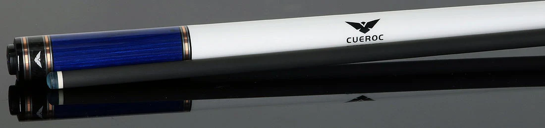 Cueroc CR-N04G Galaxy 4 No Wrap Pool Cue - Blue-Stained Dymond Wood with Carbon Fiber Shaft - Image 3