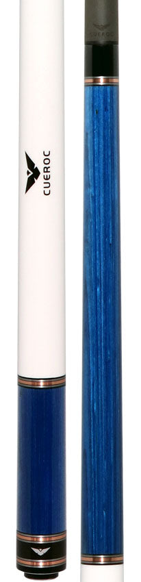 Cueroc CR-N04G Galaxy 4 No Wrap Pool Cue - Blue-Stained Dymond Wood with Carbon Fiber Shaft - Image 5