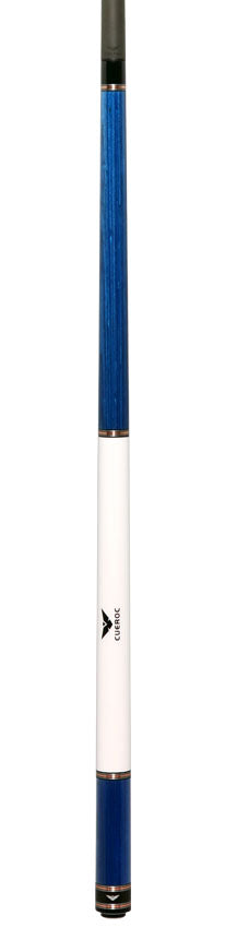Cueroc CR-N04G Galaxy 4 No Wrap Pool Cue - Blue-Stained Dymond Wood with Carbon Fiber Shaft - Image 6