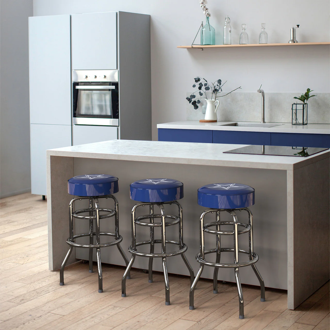 Dallas Cowboys Bar Stool Chrome - Image 6