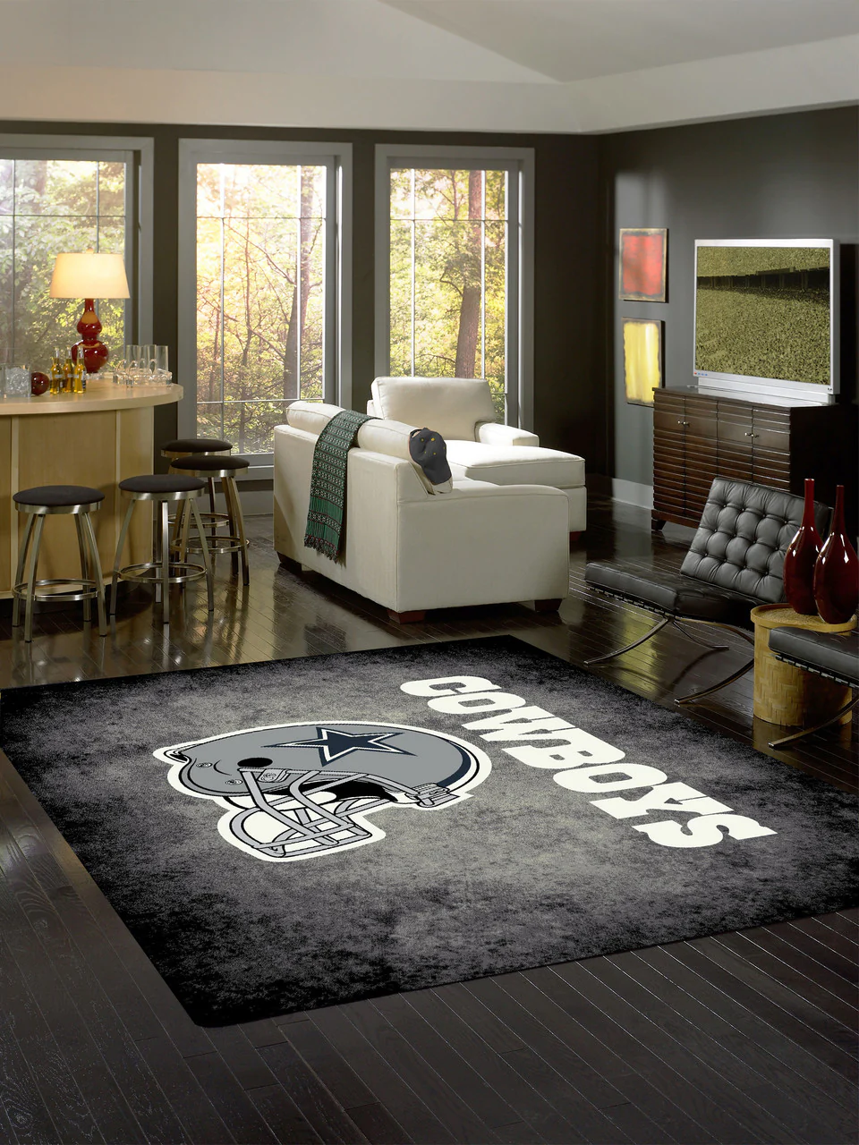 Dallas Cowboys Rug Distressed - Image 3