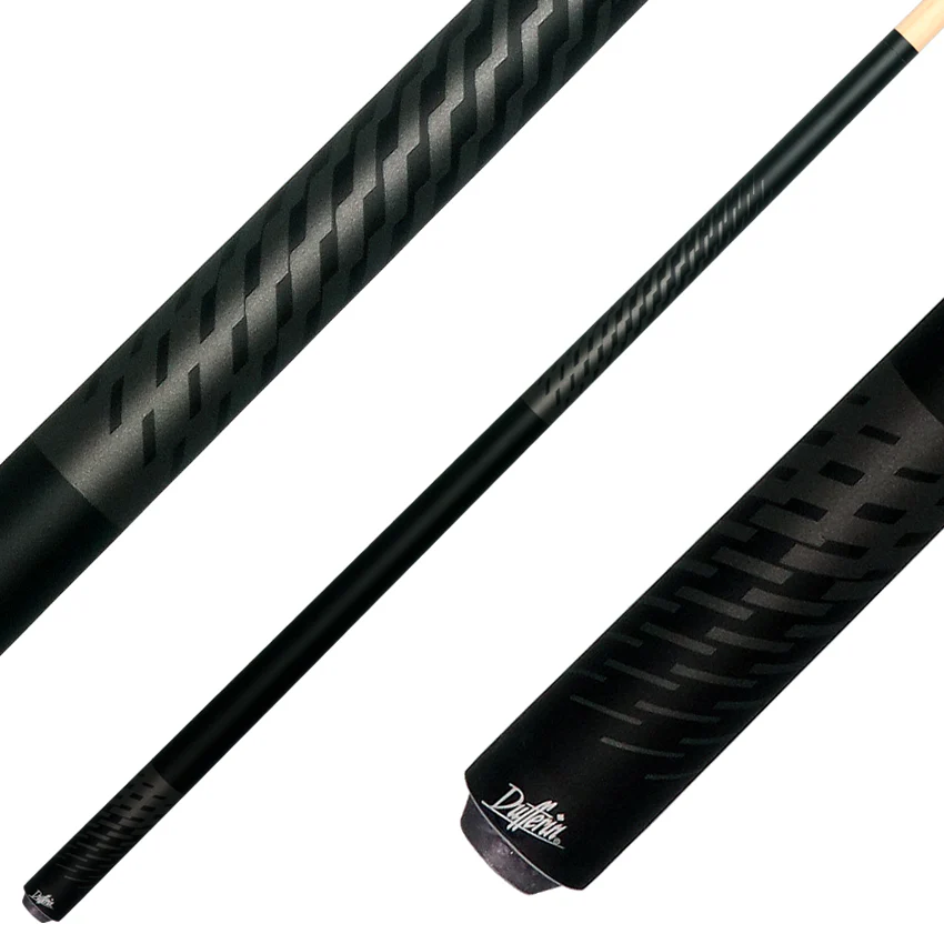 Dufferin DOE101 No Wrap Pool Cue - Black and Gray Shadow Weave