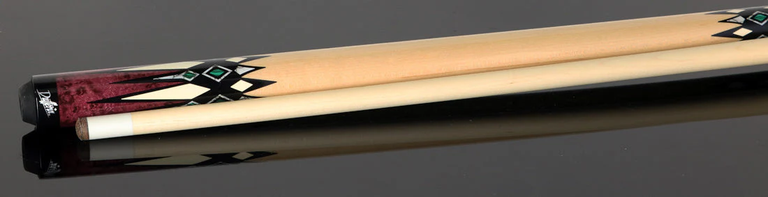 Dufferin DOE104 No Wrap Pool Cue - Purple and Malachite Magic - Image 3