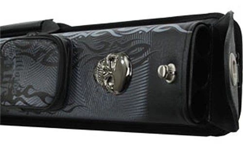 Eight Ball Mafia 3x5 Hard Cue Case - Steel Skull - Image 4