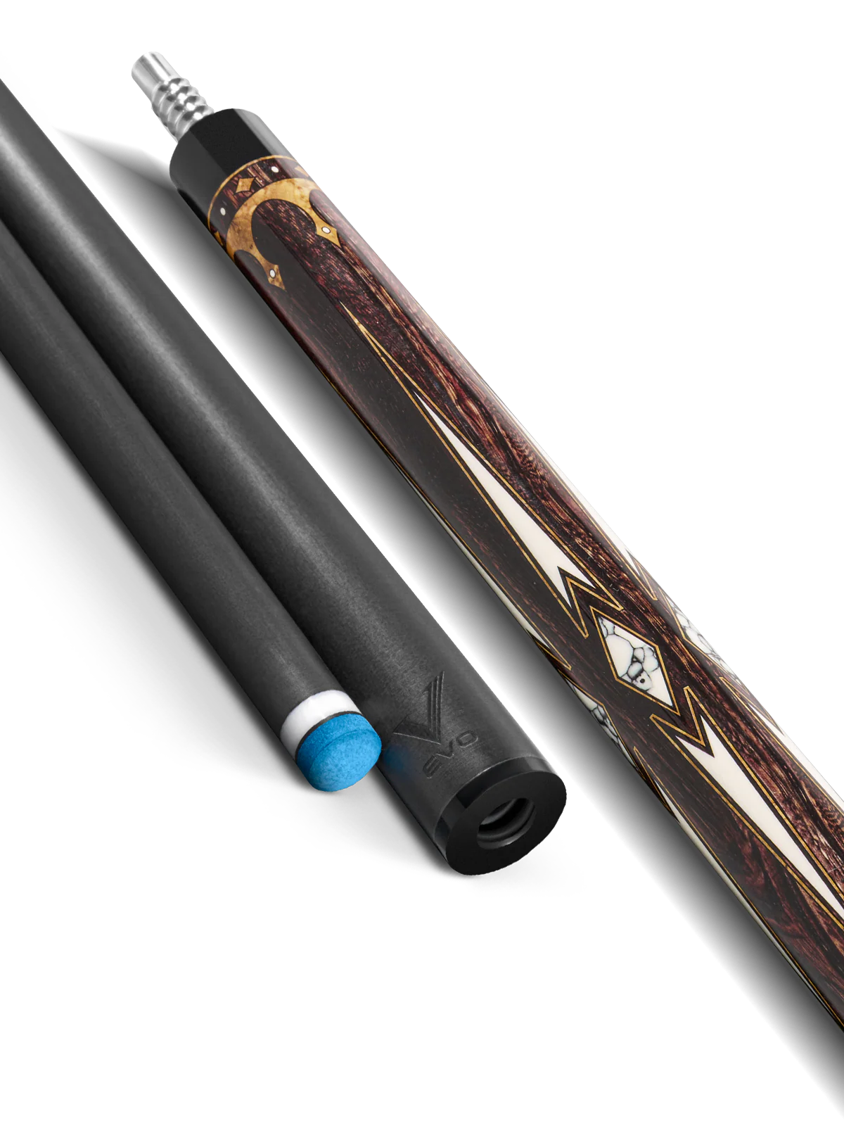 EVO Crown Ancient Oak Leather Wrap Pool Cue - Image 10