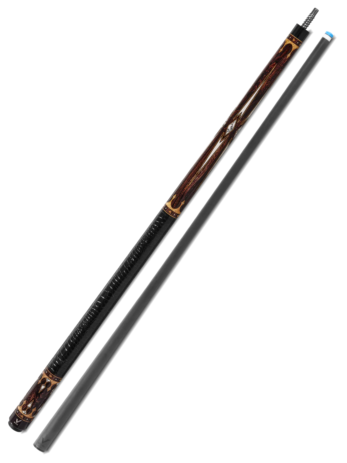 EVO Crown Ancient Oak Leather Wrap Pool Cue - Image 12