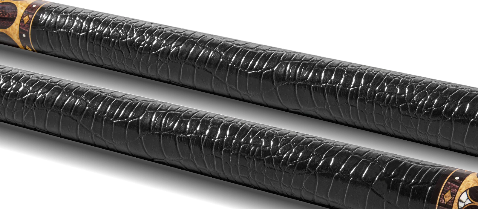 EVO Crown Ancient Oak Leather Wrap Pool Cue - Image 3