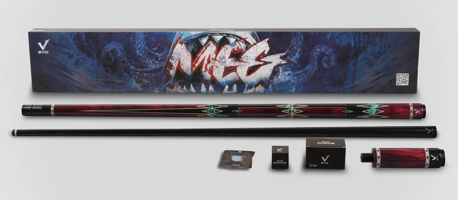EVO MEG Crimson Jaw No Wrap Pool Cue Maxbing Edition - Image 3