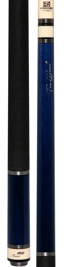 Fury TW3 Pool Cue - Blue-Stained Tec-Wood | Elephant Wrap | HT2 Wood Shaft - Image 5