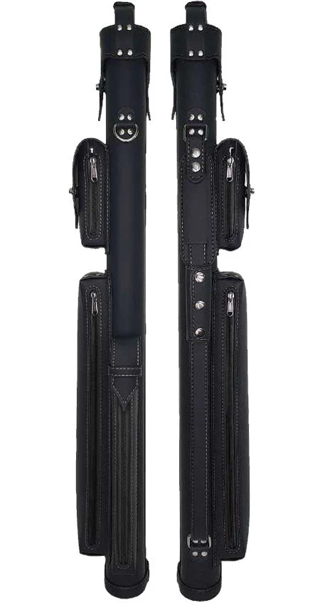 Holly Monochrome Series Hard Cue Case - Stitched Black - Image 4