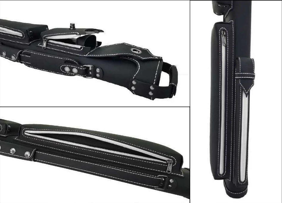 Holly Monochrome Series Hard Cue Case - White Stitched - Image 2