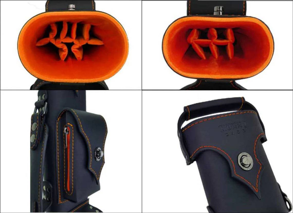 Holly Spectrum Series Hard Cue Case - Amber Stitched - Image 4