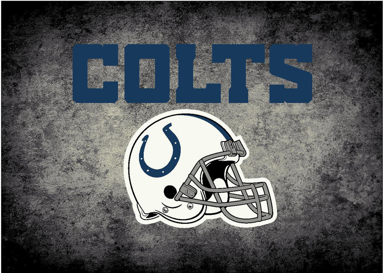 Indianapolis Colts Rug Distressed
