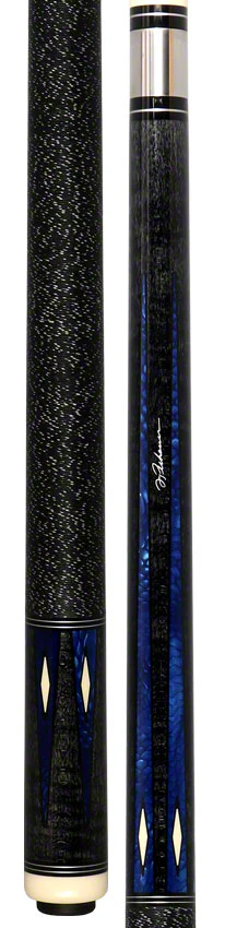 J Pechauer P19C-B Pro Series Pool Cue - Ebony Stain with Blue Avorion Points - Image 5