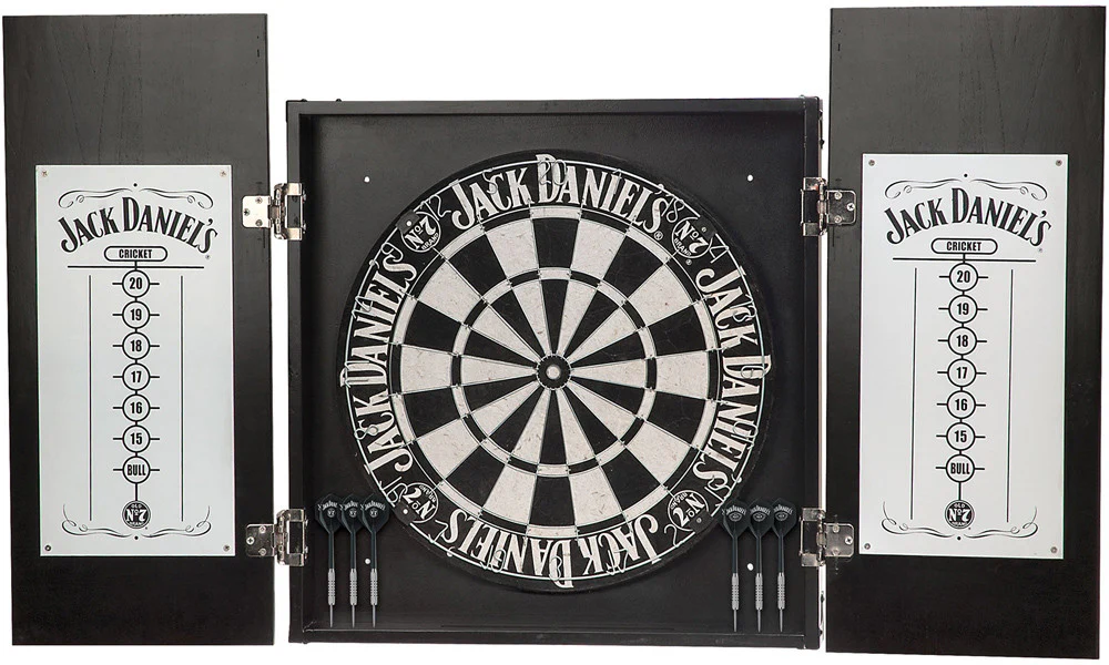 Jack Daniels Dartboard Cabinet Set - Image 2