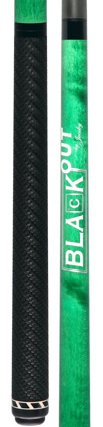 Jacoby BlaCkOut JACBKOUTSGGR Sport Wrap Carbon Fiber Break/Jump Cue - Green - Image 5