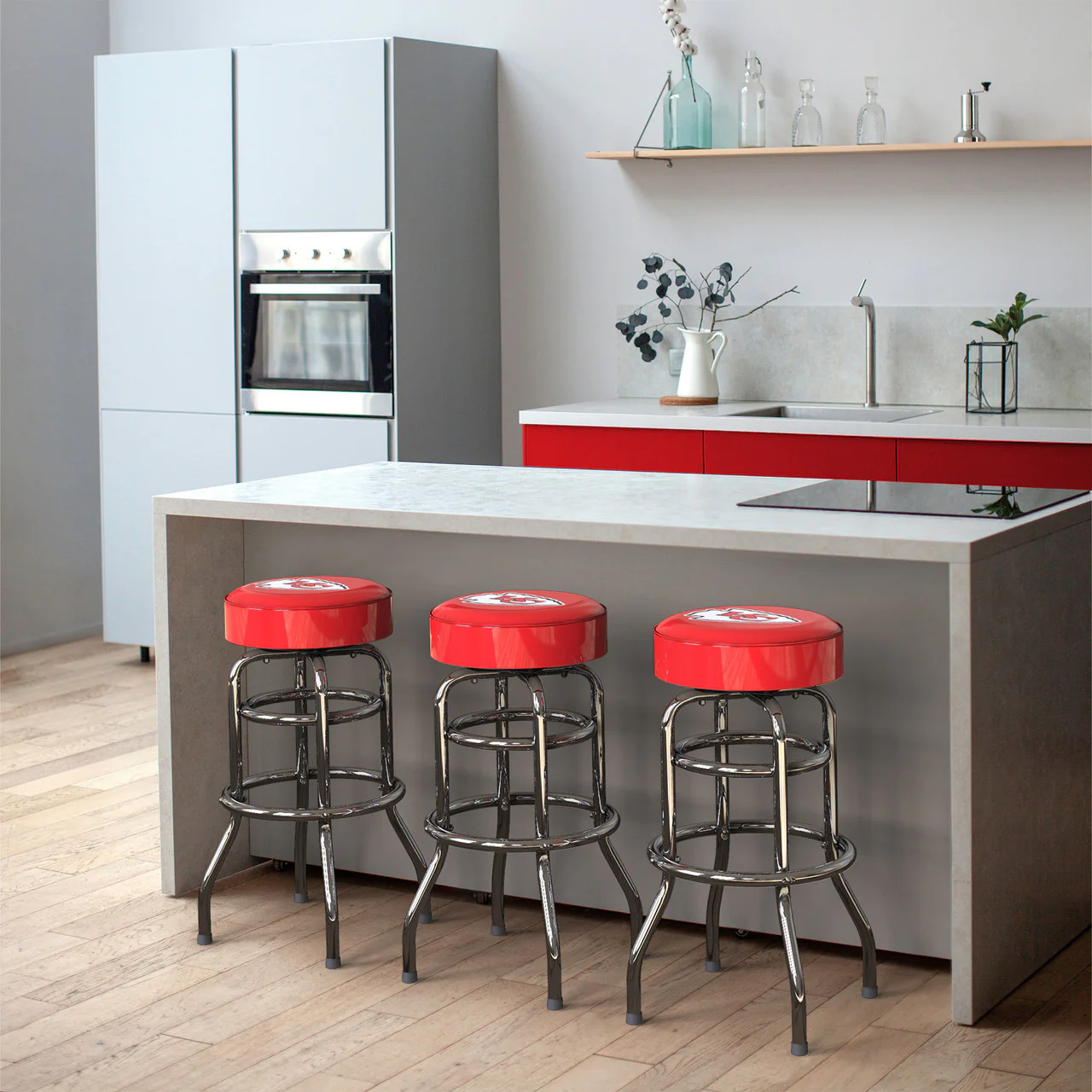 Kansas City Chiefs Bar Stool Chrome - Image 6