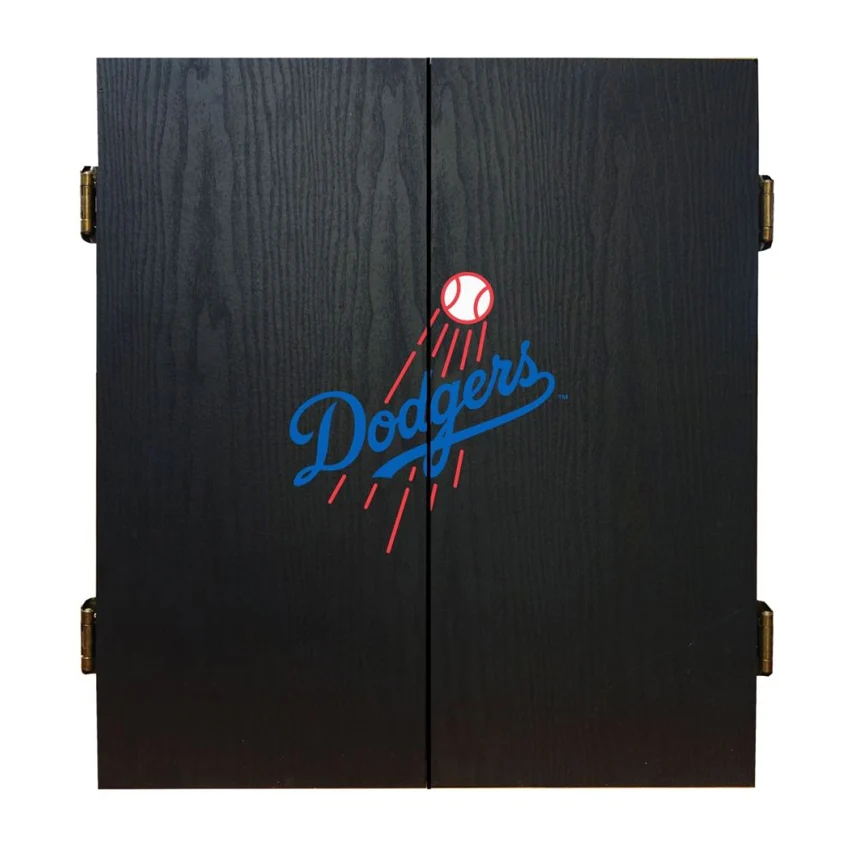 Los Angeles Dodgers Dartboard Cabinet Set Fan's Choice