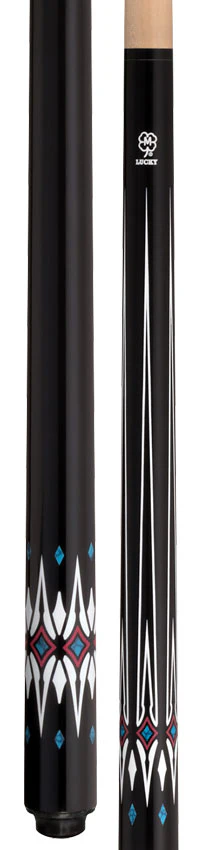 Lucky L78 No Wrap Play Cue - Black with Blue and White Graphic - Image 3