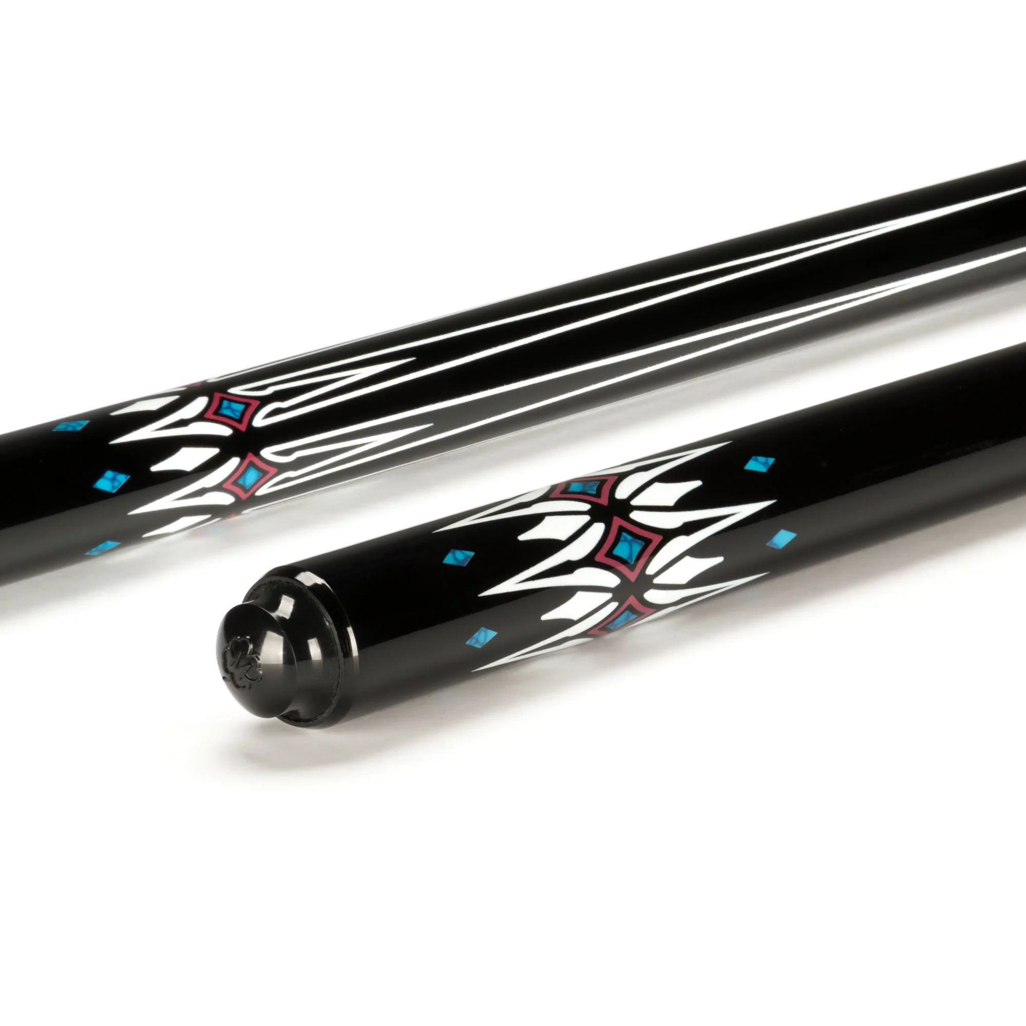 Lucky L78 No Wrap Play Cue - Black with Blue and White Graphic - Image 5