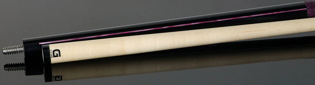 McDermott Black Urethane with Pink Pearl Inlays Cue of the Month with G-Core Shaft - Image 5