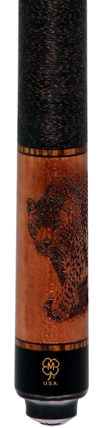 McDermott G337C2 Cue of the Month - Wildfire 3-D Engraved Leopard with Linen Wrap - Image 2