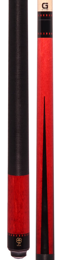 McDermott G343 G Series Pool Cue - Colorado Red Stain with Black Urethane Points and Irish Linen Wrap - Image 3