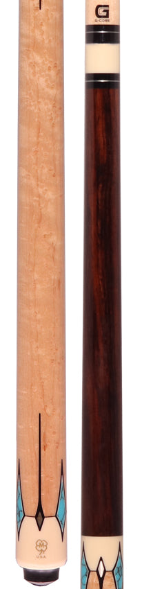 McDermott G411 G Series No Wrap Pool Cue - Rosewood with Birdseye Maple No Wrap Handle - Image 3