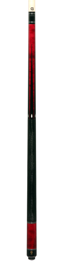 McDermott G515 G Series Pool Cue - Burgundy-Stained Maple with Black Urethane Points and Lizard Leather Wrap - Image 4