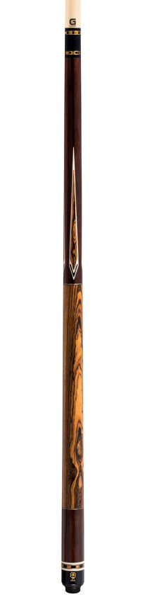 McDermott G520 G Series No Wrap Pool Cue - Rosewood with Bocote Points and Wrap Section - Image 4