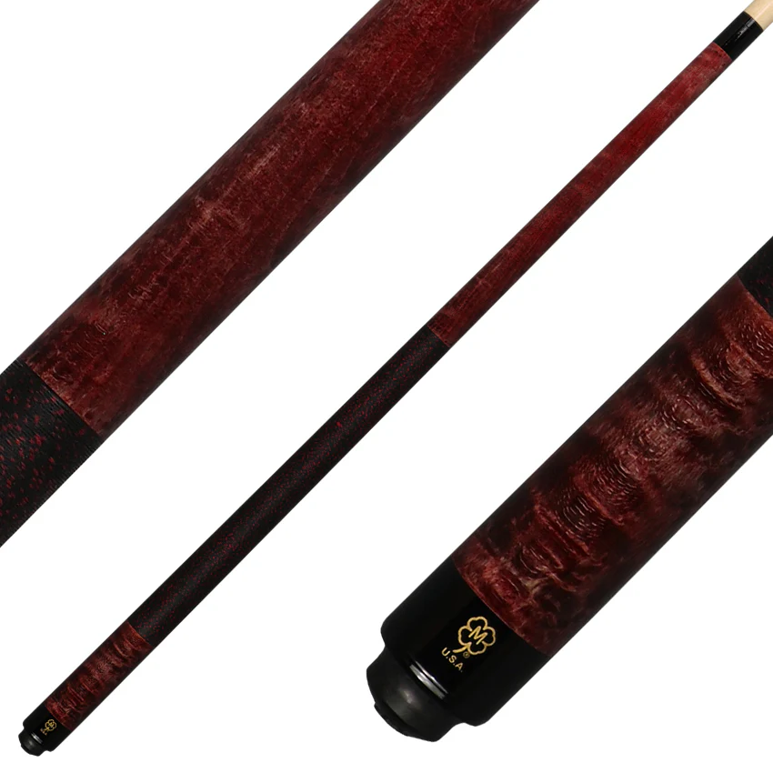 McDermott GS09 GS Series Pool Cue - Gray/Red Washed Maple with Irish Linen Wrap