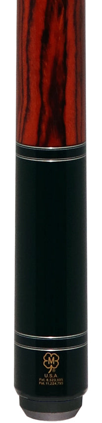 McDermott H552 H-Series No Wrap Pool Cue - Black with Cocobolo - Image 2