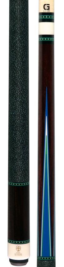 McDermott H951 H-Series Pool Cue - Rosewood with Blue Points and Irish Linen Wrap - Image 3