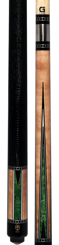 McDermott MCD50C 50th Anniversary Series Pool Cue - Birdseye Maple Cue and Green Burl Points with G-Core Shaft and Commemorative 1x1 Case - Image 5
