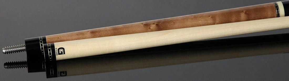 McDermott Walnut Stained Maple with Bone Urethane and Cocobolo Inlays Cue of the Month with G-Core Shaft - Image 4