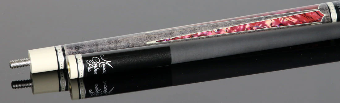 Meucci Century Series 2020GYPKBKWHC Pool Cue - Gray - Pink - Black/White Wrap with Carbon Shaft - Image 6