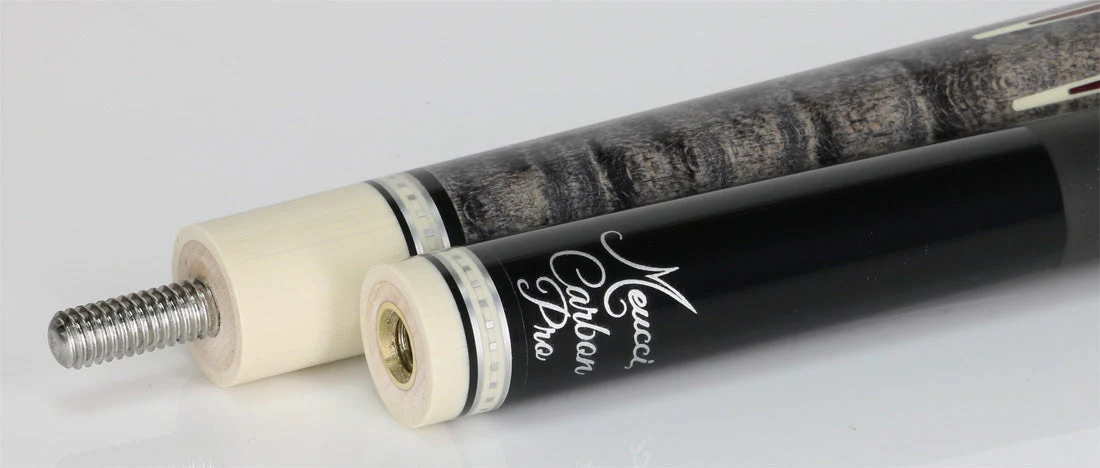 Meucci Century Series 2020GYRDBKWHC Pool Cue - Gray - Red Pearl - Black/White Wrap with Carbon Shaft - Image 3