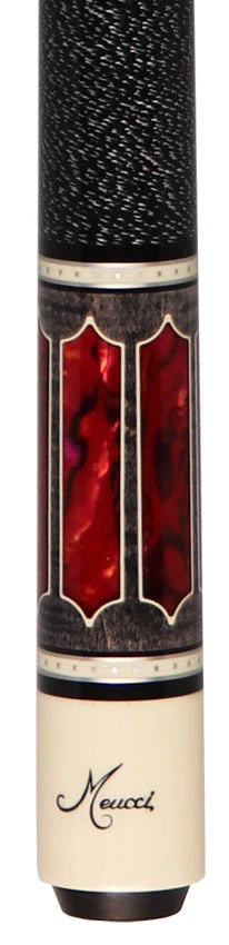 Meucci Century Series 2020GYRDBKWHC Pool Cue - Gray - Red Pearl - Black/White Wrap with Carbon Shaft - Image 4